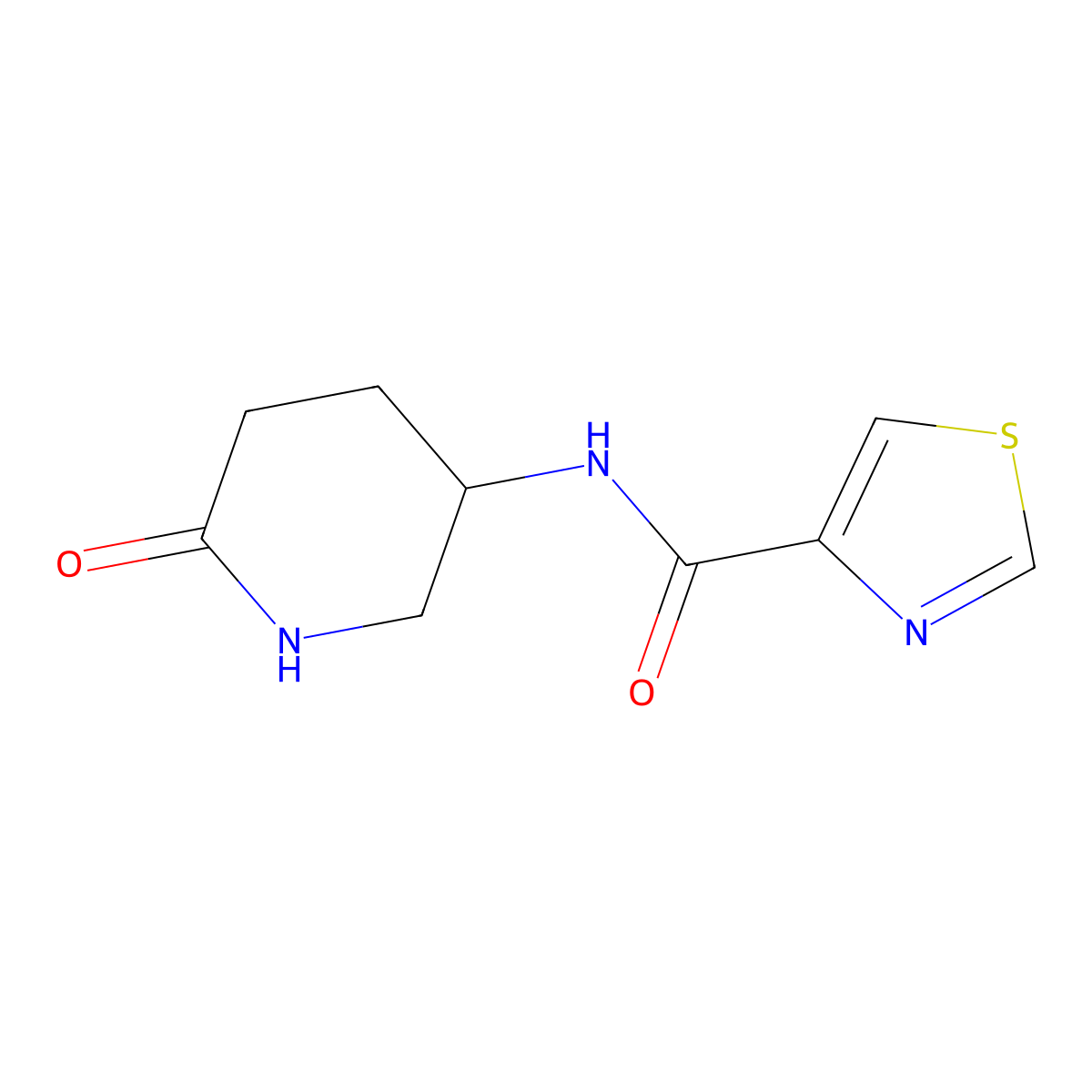 N-(6-oxopiperidin-3-yl)-1,3-thiazole-4-carboxamide molecular structure, CAS 1275202-11-3