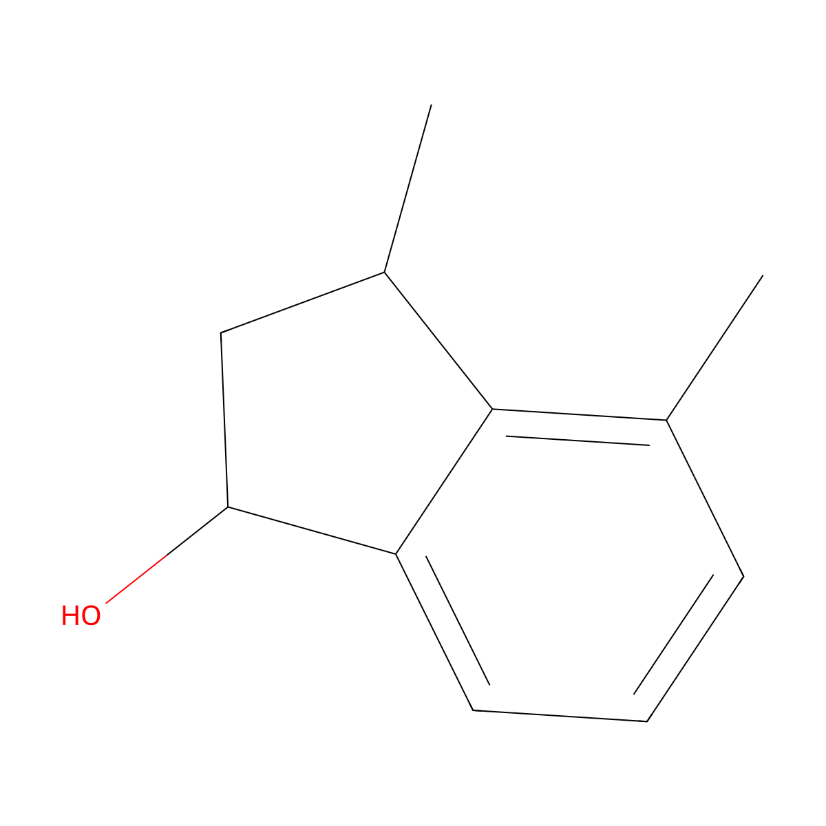 3,4-dimethyl-2,3-dihydro-1H-inden-1-ol molecular structure, CAS 1275222-58-6