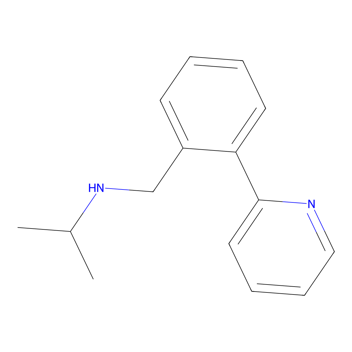 (Propan-2-yl)({[2-(pyridin-2-yl)phenyl]methyl})amine molecular structure, CAS 1275223-30-7