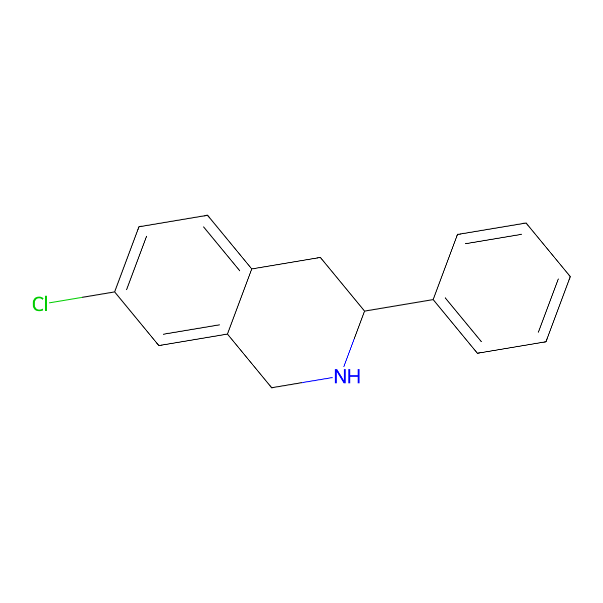 7-Chloro-3-phenyl-1,2,3,4-tetrahydroisoquinoline molecular structure, CAS 1275235-29-4