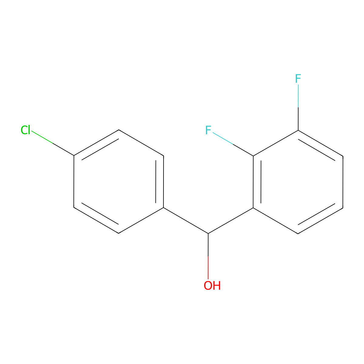 alpha-(4-Chlorophenyl)-2,3-difluorobenZenemethanol molecular structure, CAS 1275264-76-0