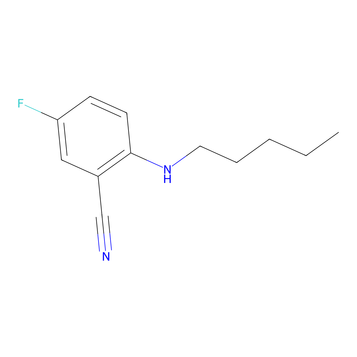 5-Fluoro-2-(pentylamino)benzonitrile molecular structure, CAS 1275273-70-5
