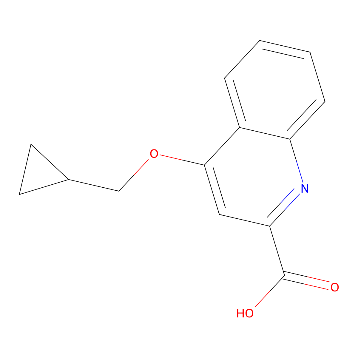 4-(Cyclopropylmethoxy)quinoline-2-carboxylic acid molecular structure, CAS 1275281-11-2