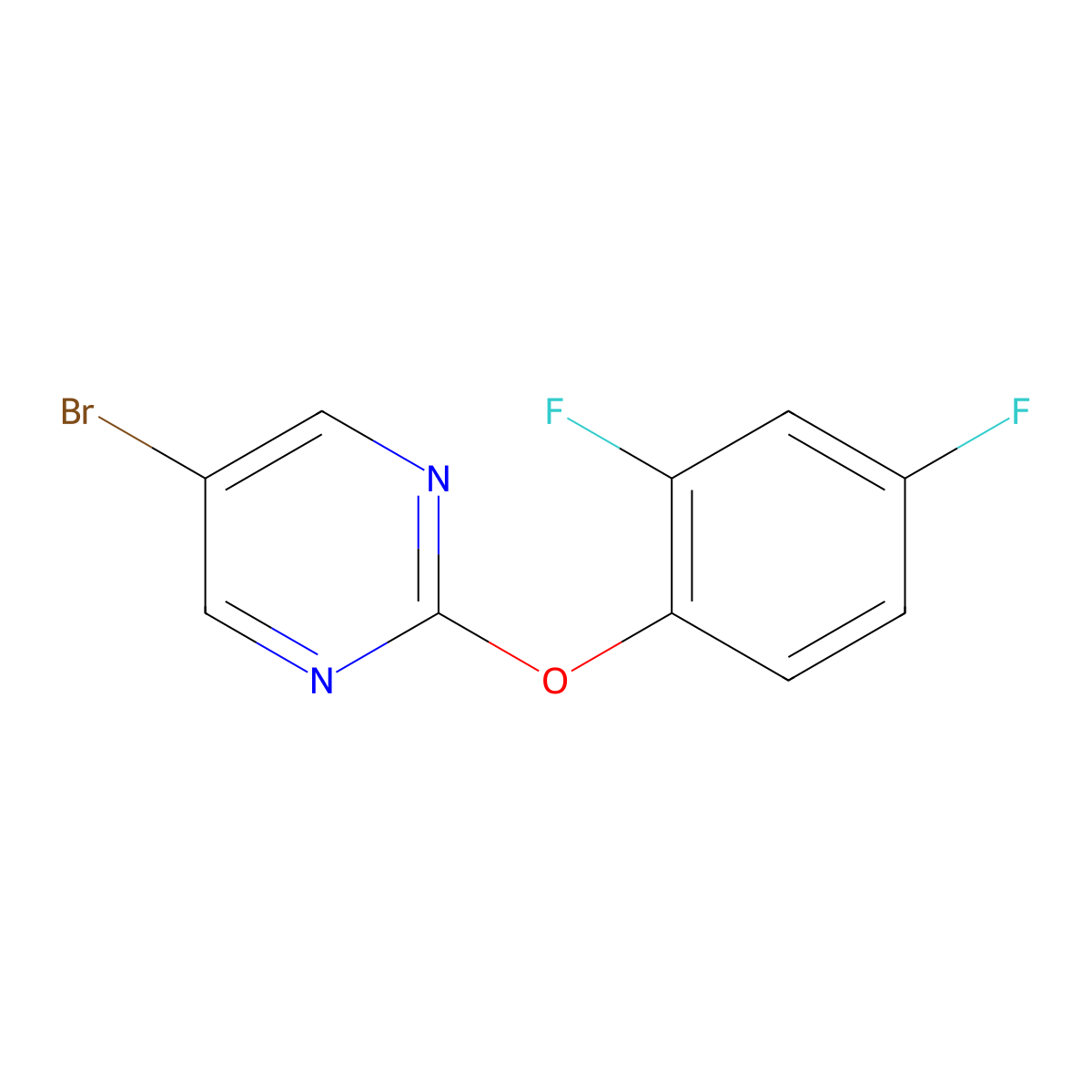 5-Bromo-2-(2,4-difluorophenoxy)pyrimidine molecular structure, CAS 1275282-76-2