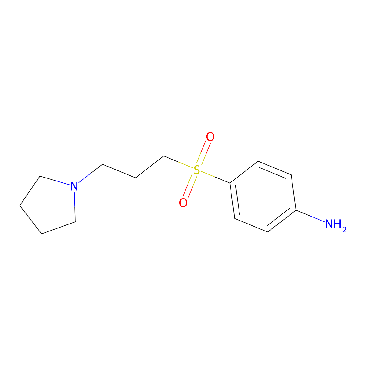4-[3-(Pyrrolidin-1-yl)propanesulfonyl]aniline molecular structure, CAS 1275283-14-1