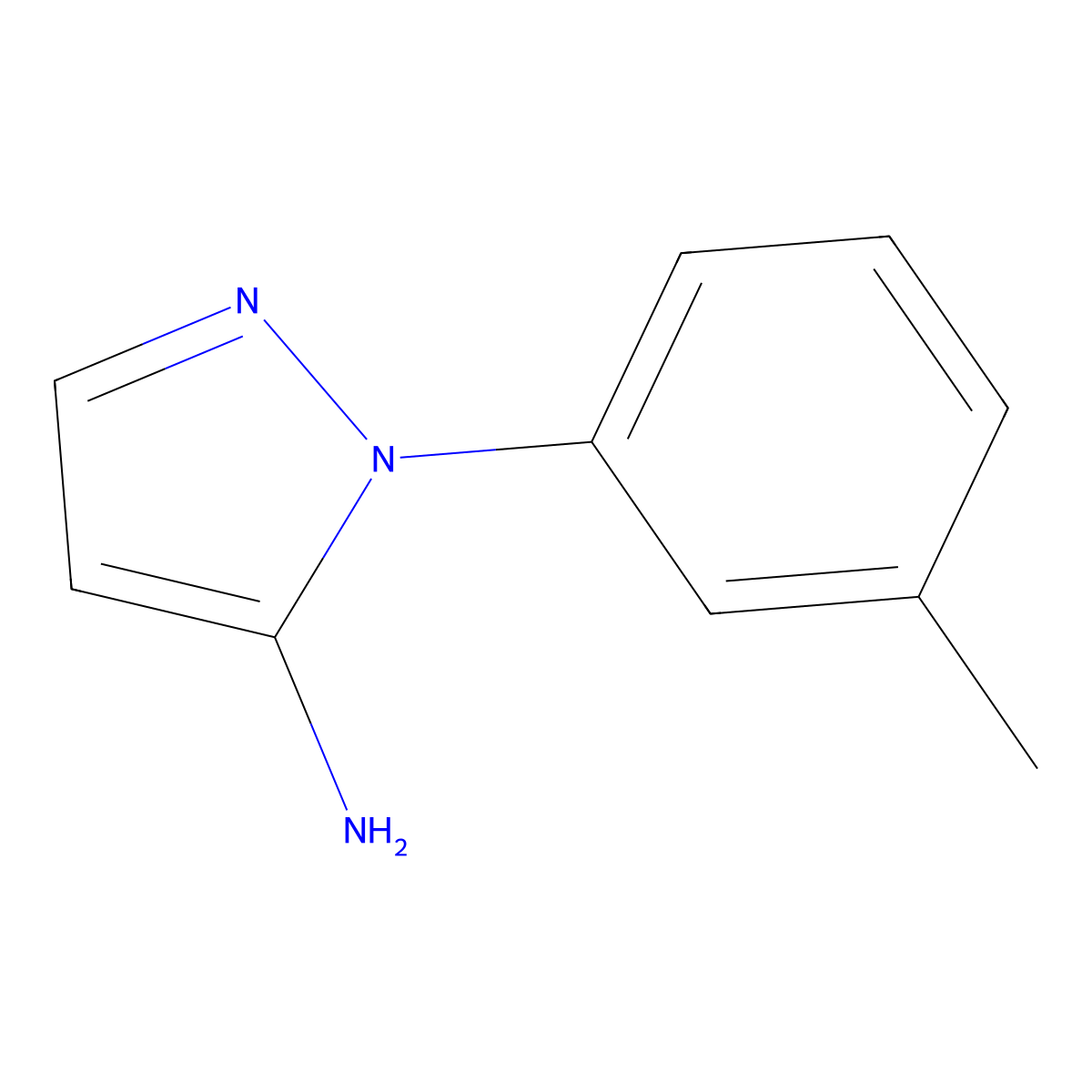 2-(3-Methylphenyl)-2H-pyrazol-3-ylamine molecular structure, CAS 127530-35-2