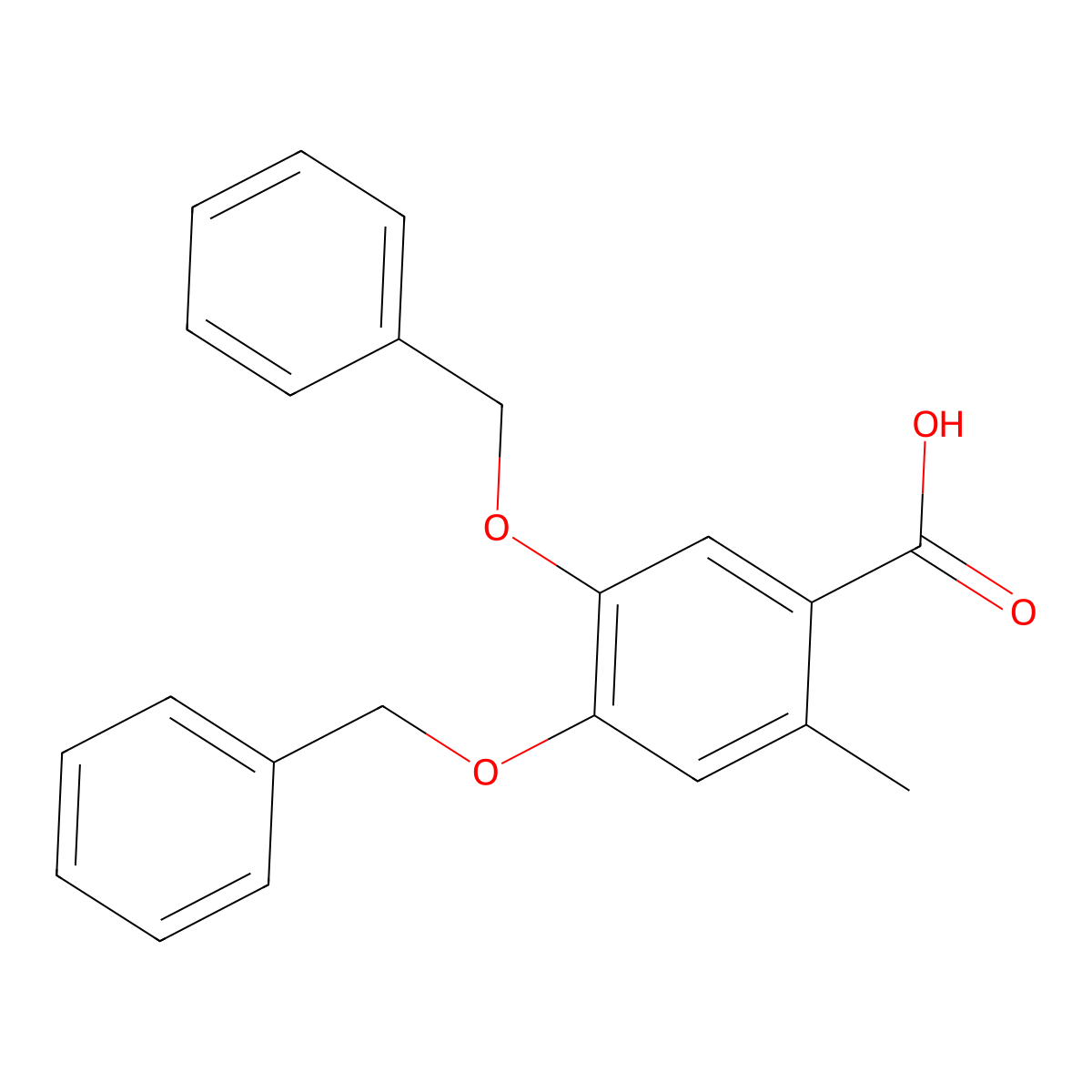 4,5-Bis(benzyloxy)-2-methylbenzoic acid molecular structure, CAS 127531-39-9
