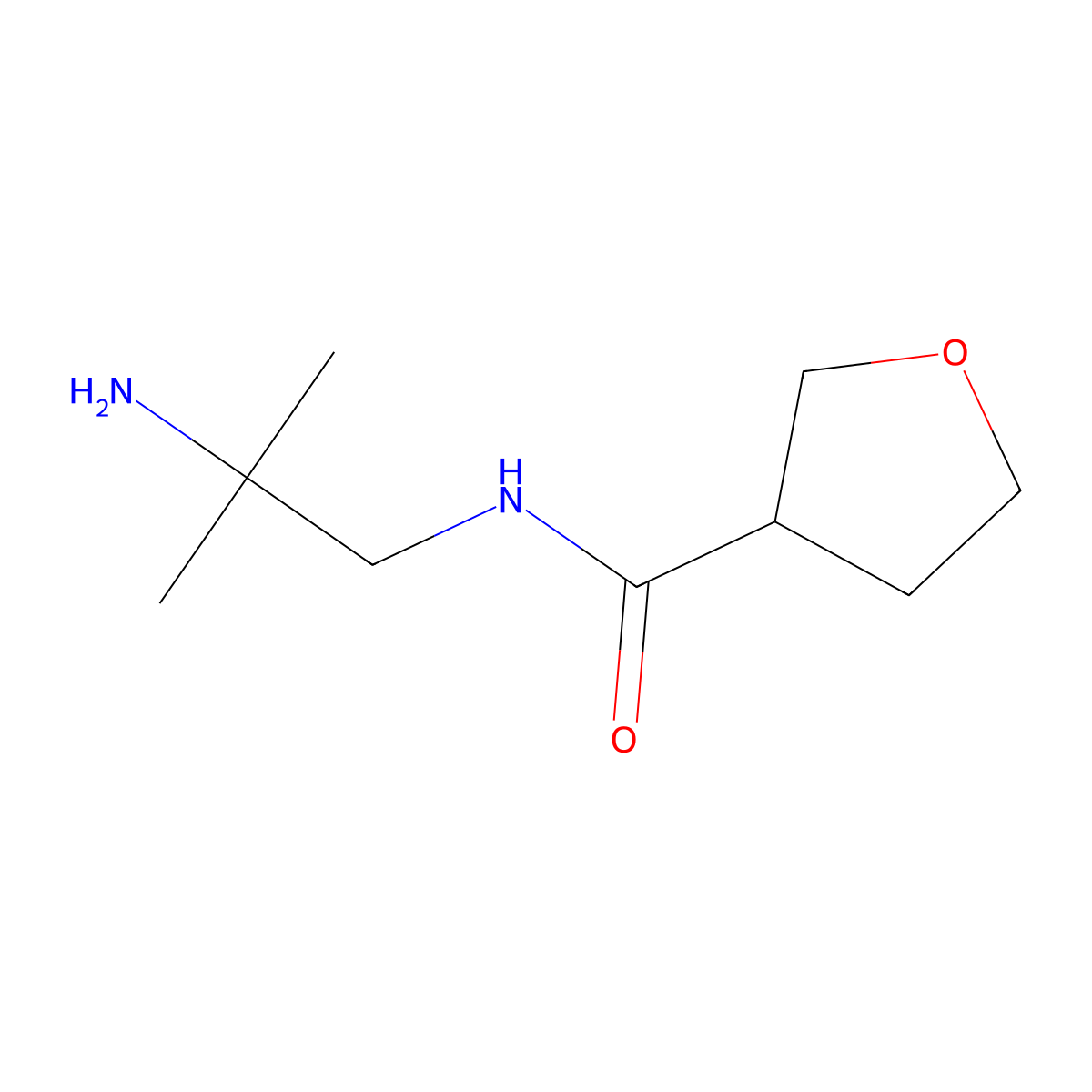 N-(2-amino-2-methylpropyl)oxolane-3-carboxamide molecular structure, CAS 127531-42-4