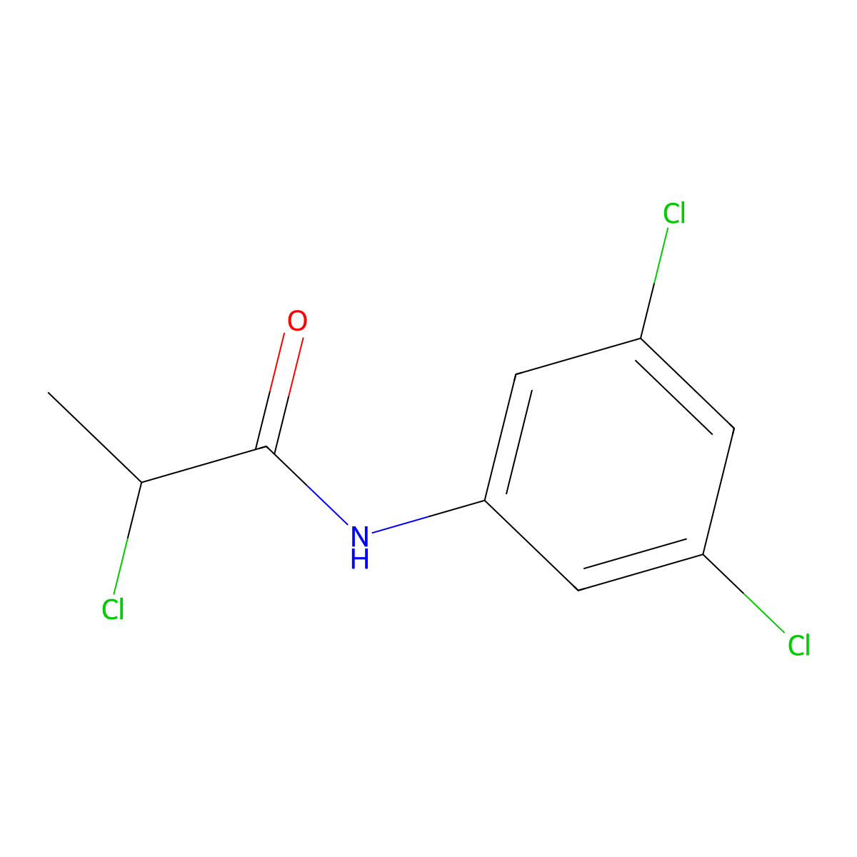 2-chloro-N-(3,5-dichlorophenyl)propanamide molecular structure, CAS 127531-98-0