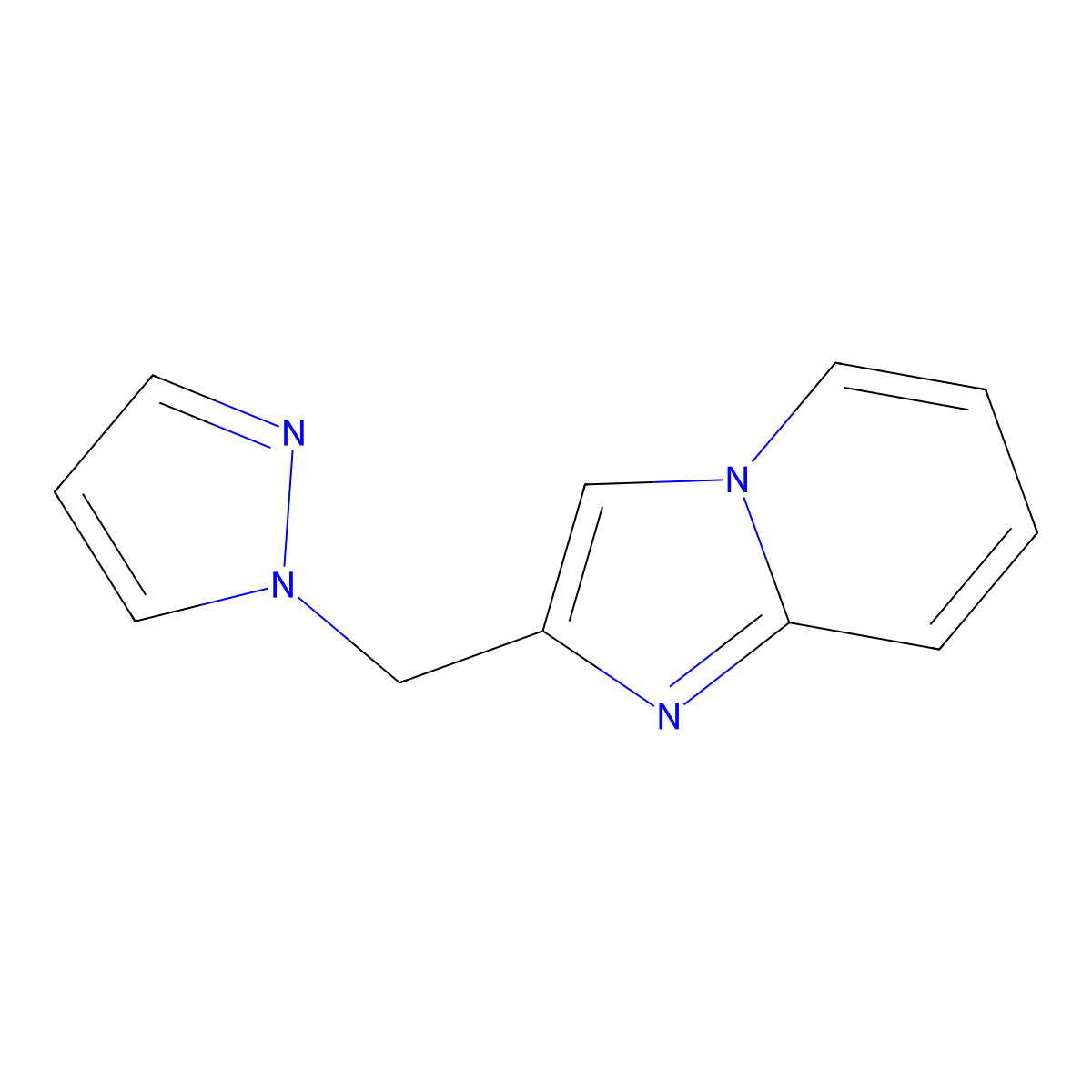 1-({imidazo[1,2-a]pyridin-2-yl}methyl)-1H-pyrazole molecular structure, CAS 1275334-36-5
