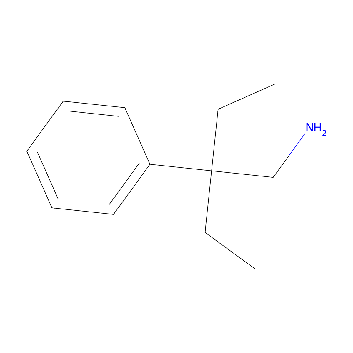[3-(Aminomethyl)pentan-3-yl]benzene molecular structure, CAS 127535-26-6