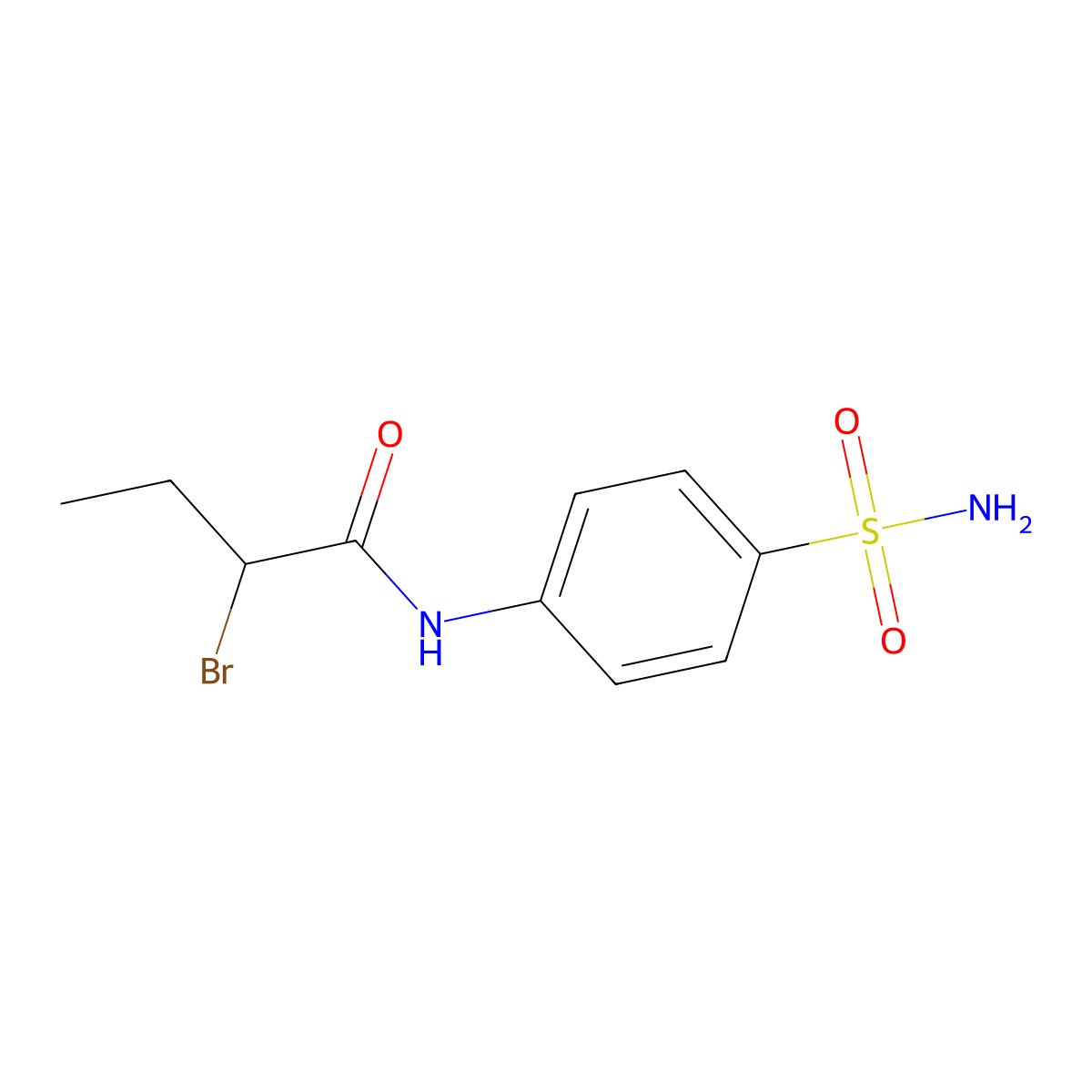 N-[4-(Aminosulfonyl)phenyl]-2-bromobutanamide molecular structure, CAS 1275351-06-8