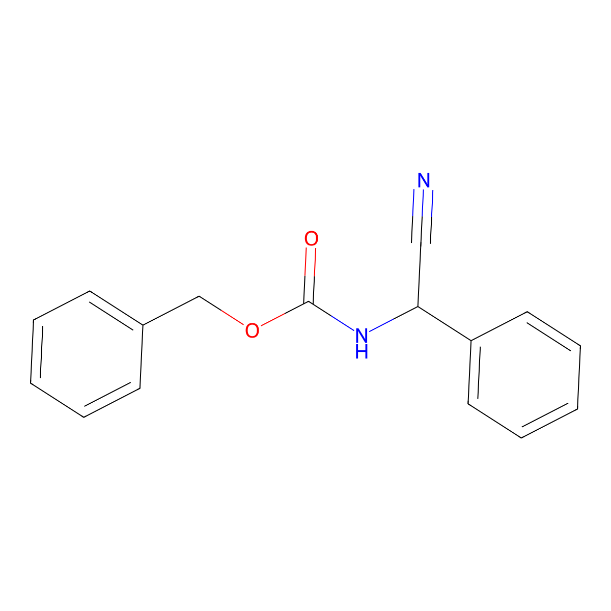 benzyl N-[cyano(phenyl)methyl]carbamate molecular structure, CAS 127536-31-6