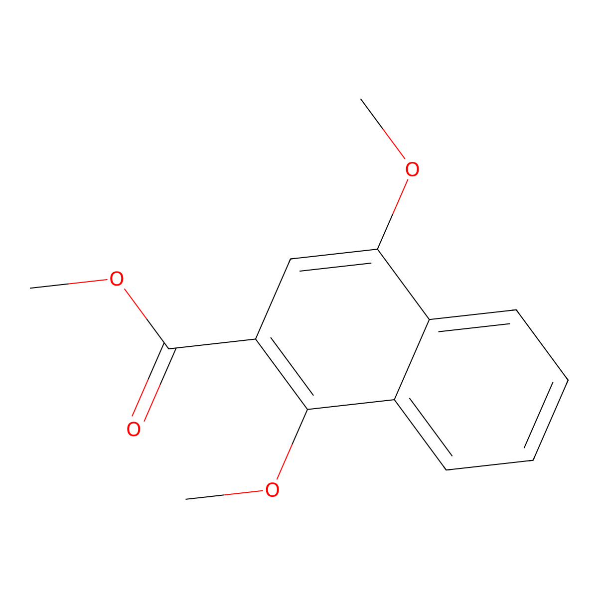 Methyl 1,4-dimethoxy-2-naphthoate molecular structure, CAS 127536-35-0