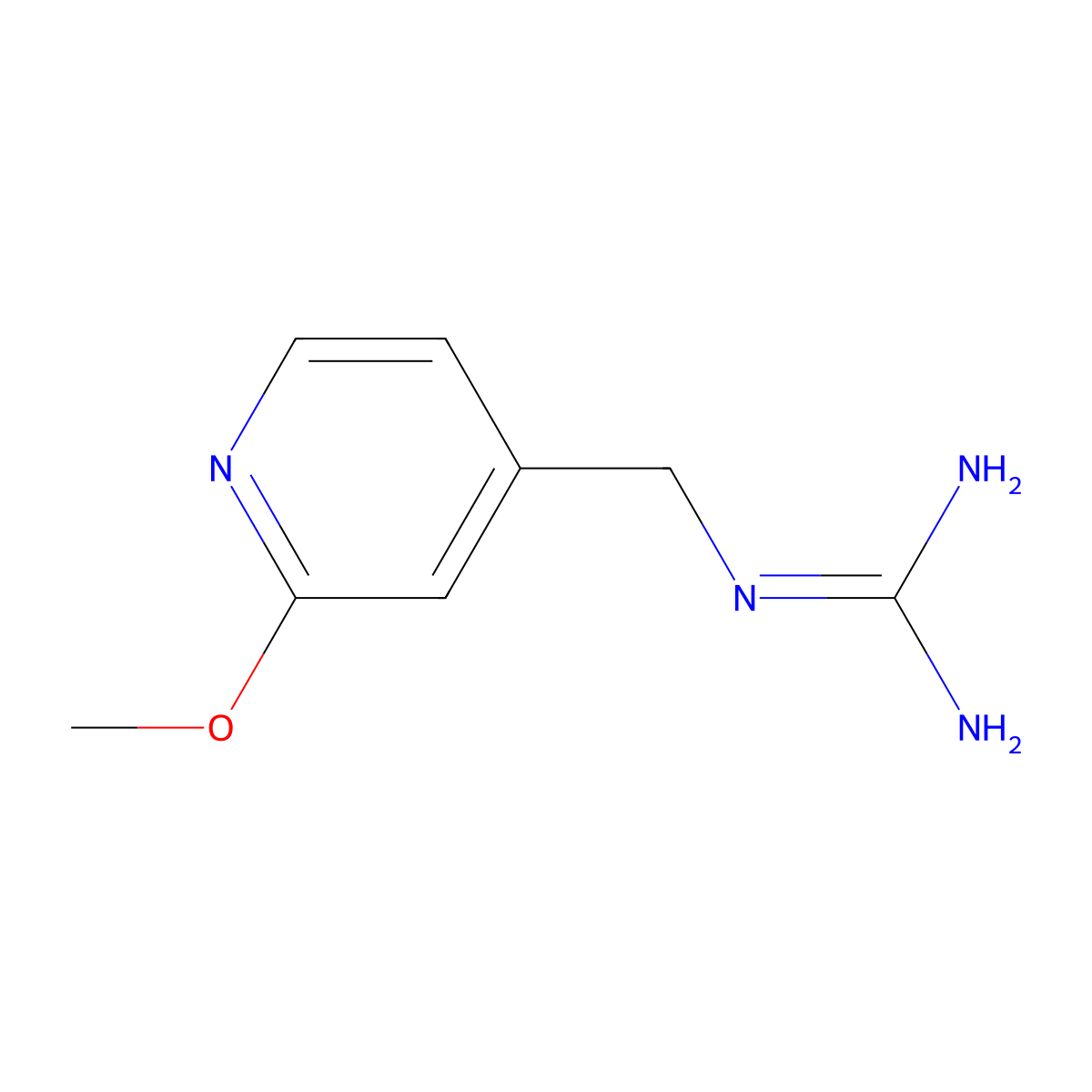 N-[(2-Methoxypyridin-4-yl)methyl]guanidine molecular structure, CAS 1275393-33-3