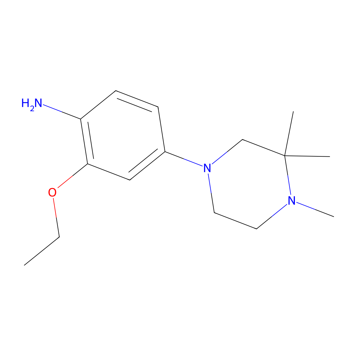2-Ethoxy-4-(3,3,4-trimethylpiperazin-1-yl)aniline molecular structure, CAS 1275399-93-3