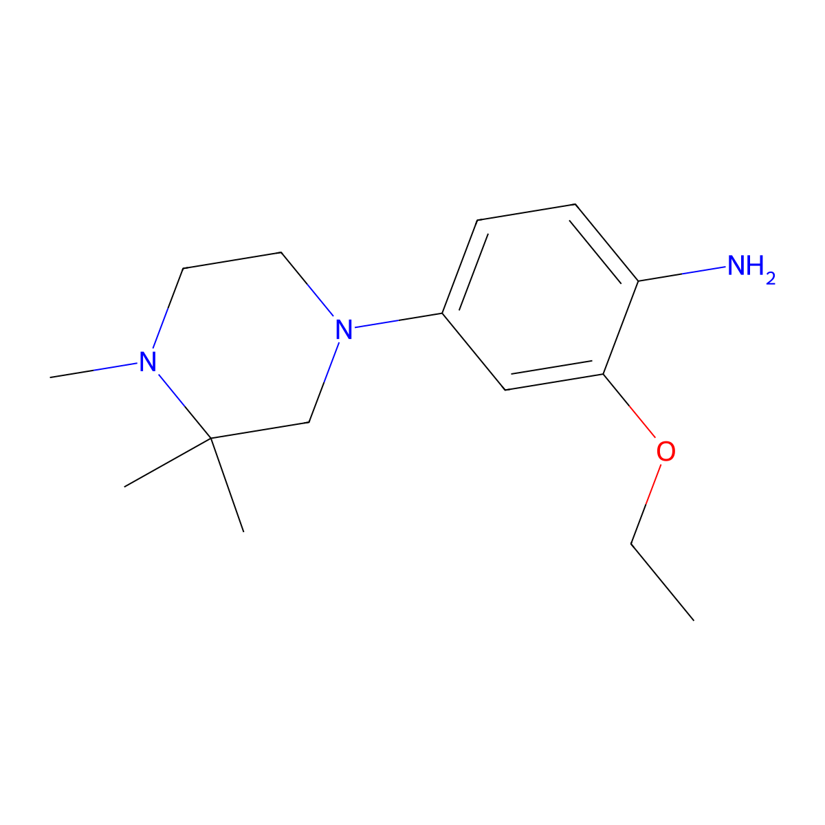 2-Ethoxy-4-(3,3,4-trimethylpiperazin-1-yl)aniline molecular structure, CAS 1275399-93-3