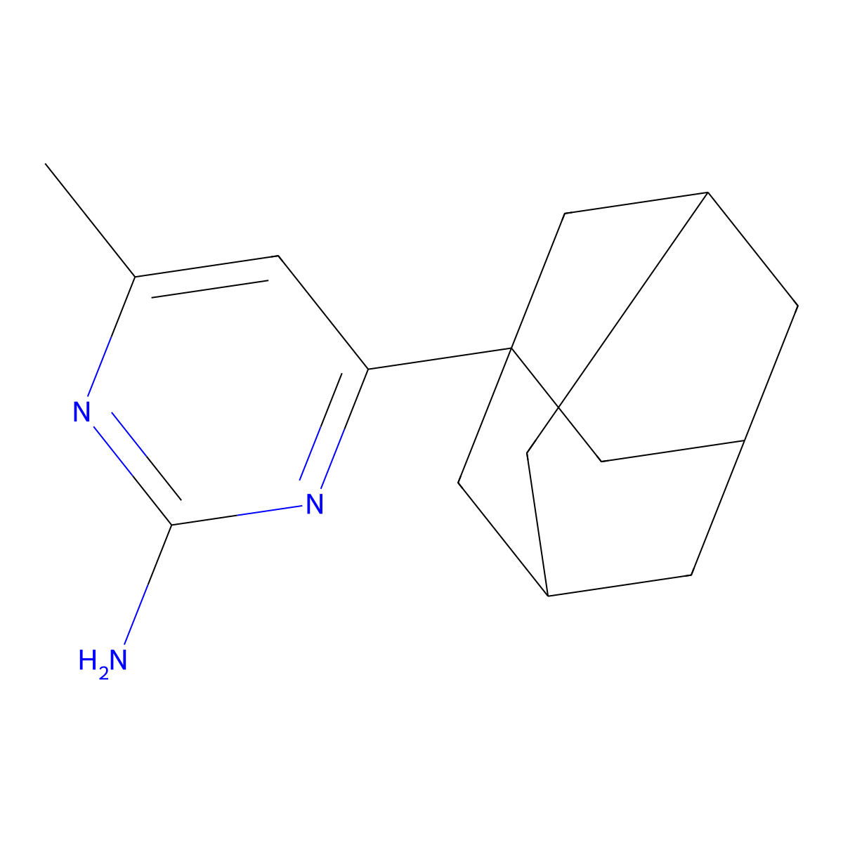 4-(Adamantan-1-yl)-6-methylpyrimidin-2-amine molecular structure, CAS 1275402-02-2