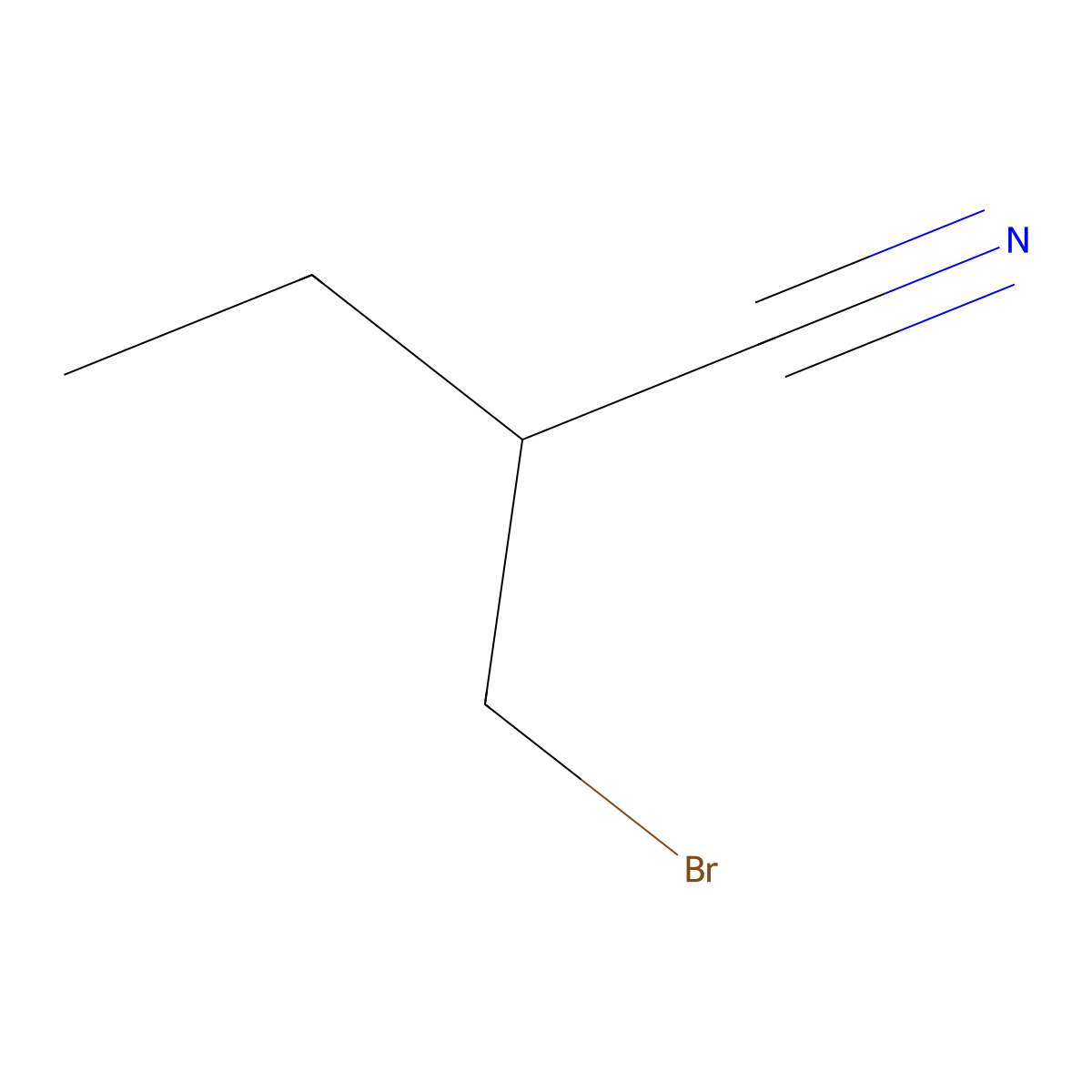 2-(Bromomethyl)butanenitrile molecular structure, CAS 1275469-70-9