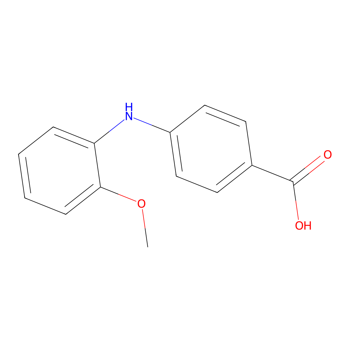 4-((2-Methoxyphenyl)amino)benzoic acid molecular structure, CAS 1275482-57-9
