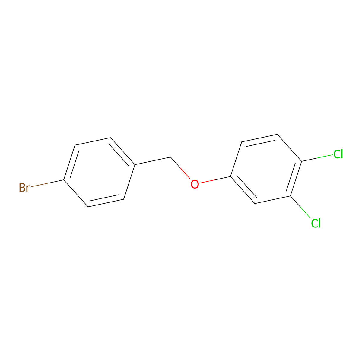 4-Bromobenzyl-(3,4-dichlorophenyl)ether molecular structure, CAS 1275514-99-2