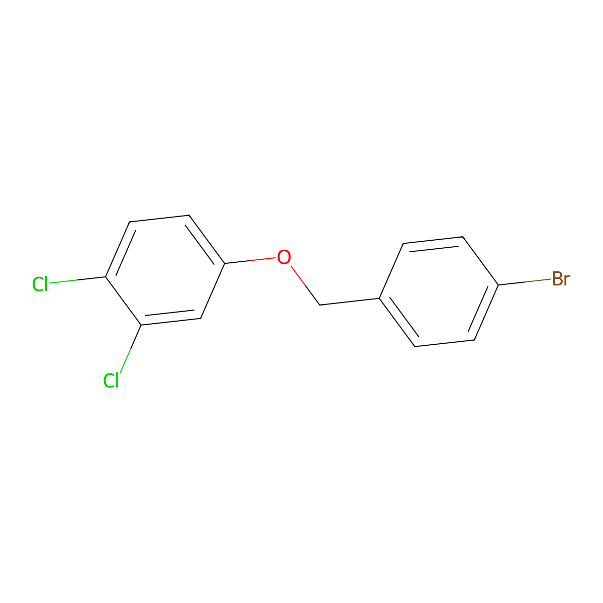 4-Bromobenzyl-(3,4-dichlorophenyl)ether molecular structure, CAS 1275514-99-2