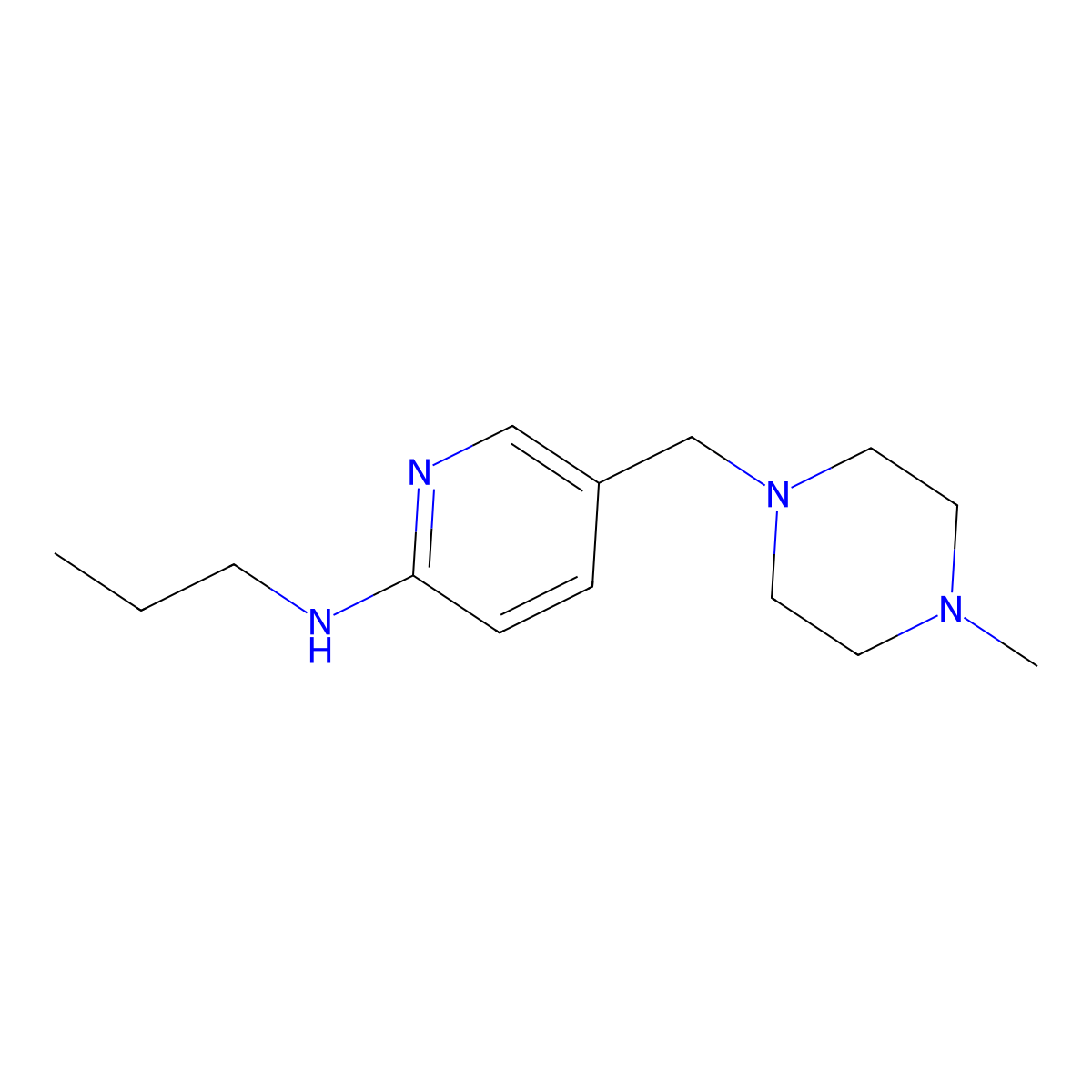 5-[(4-methylpiperazin-1-yl)methyl]-N-propylpyridin-2-amine molecular structure, CAS 1275520-86-9
