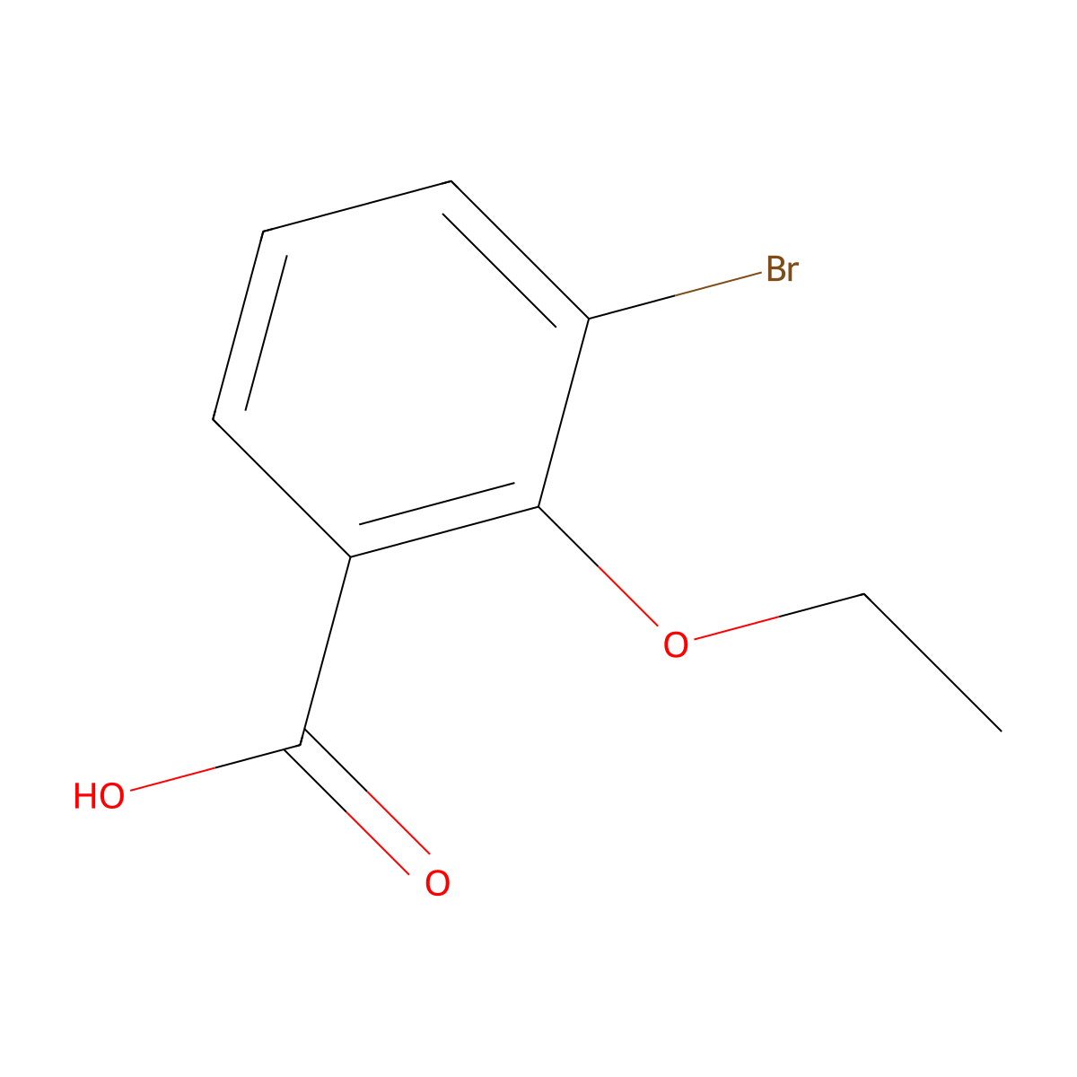 3-Bromo-2-ethoxybenzoic acid molecular structure, CAS 1275532-56-3