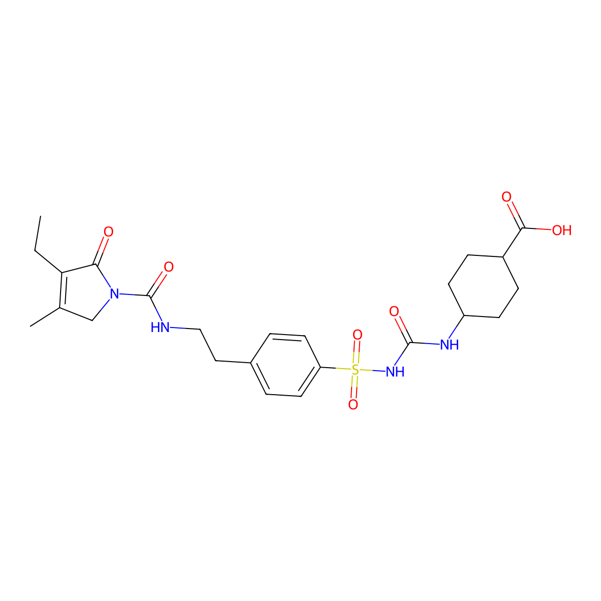 trans-Carboxy Glimepiride molecular structure, CAS 127554-90-9