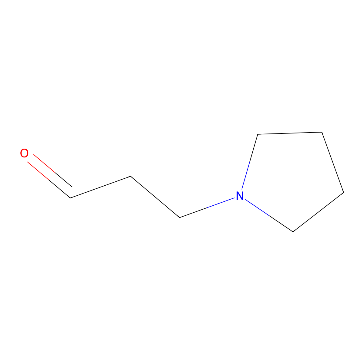 3-(Pyrrolidin-1-yl)propanal molecular structure, CAS 127554-91-0