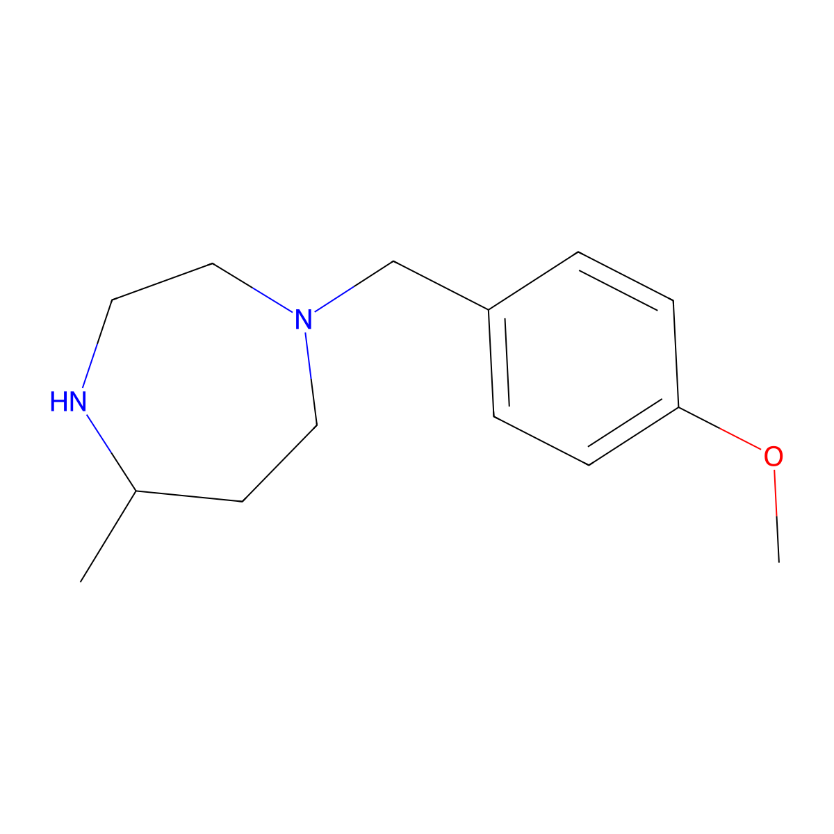 1-(4-Methoxybenzyl)-5-methyl-1,4-diazepane molecular structure, CAS 1275547-05-1