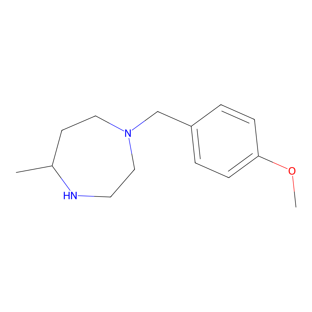1-(4-Methoxybenzyl)-5-methyl-1,4-diazepane molecular structure, CAS 1275547-05-1