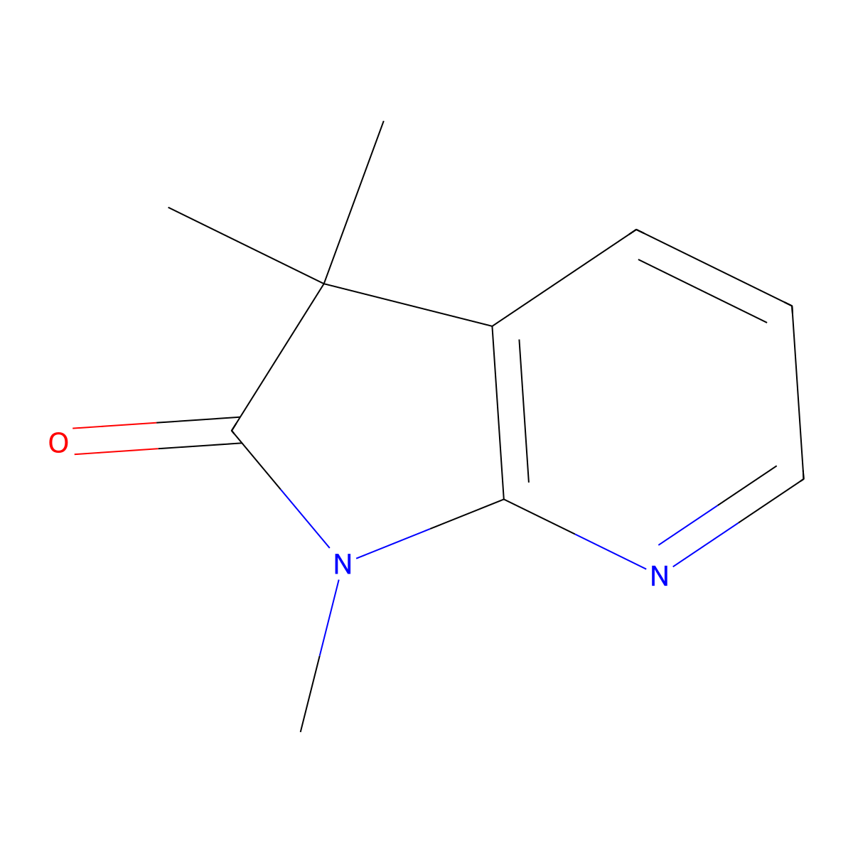 1,3,3-trimethyl-1,3-dihydro-2H-pyrrolo[2,3-b]pyridin-2-one molecular structure, CAS 127555-22-0