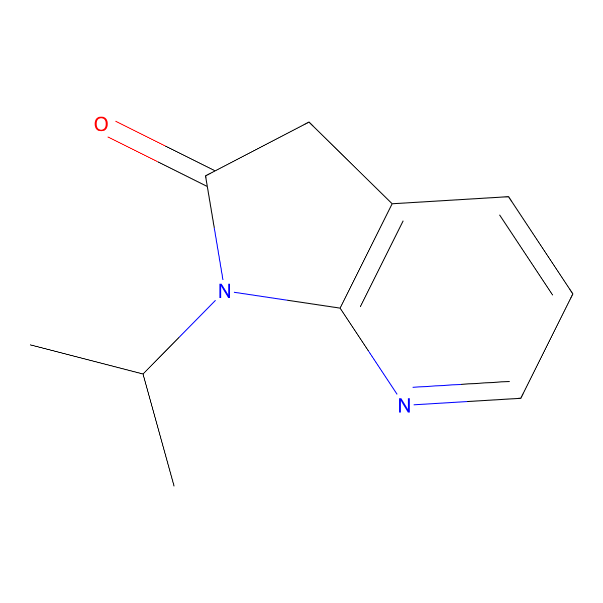 1-Isopropyl-1,3-dihydro-2H-pyrrolo[2,3-b]pyridin-2-one molecular structure, CAS 127555-73-1