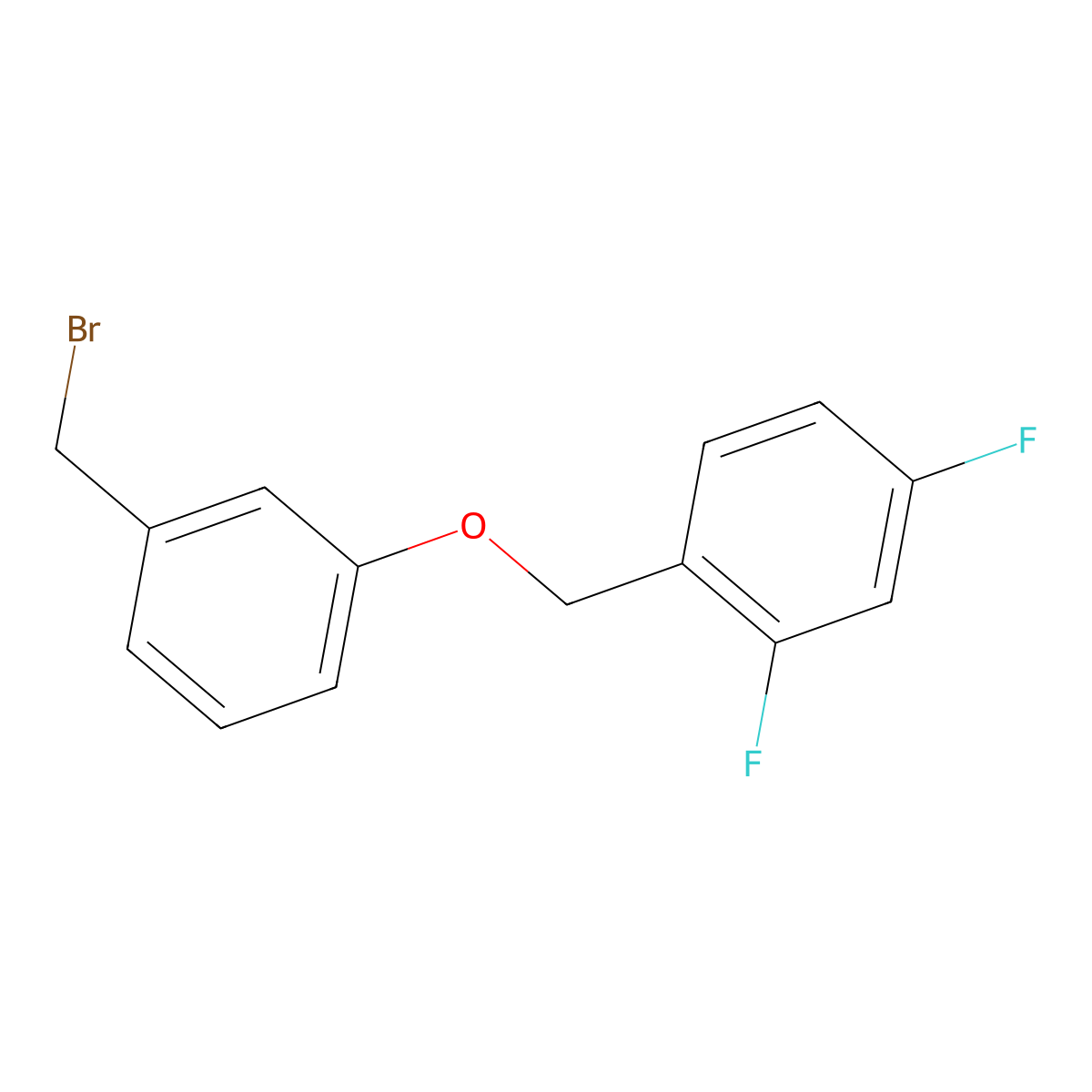 1-((3-(Bromomethyl)phenoxy)methyl)-2,4-difluorobenzene molecular structure, CAS 1275557-33-9