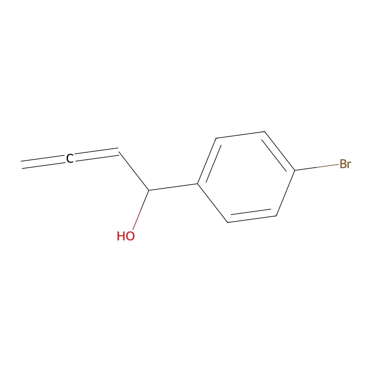 1-(4-Bromophenyl)buta-2,3-dien-1-ol molecular structure, CAS 127559-53-9
