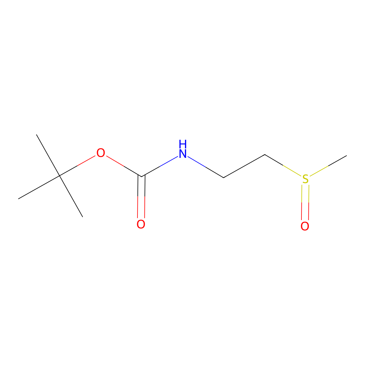 tert-Butyl (2-(methylsulfinyl)ethyl)carbamate molecular structure, CAS 1275596-02-5