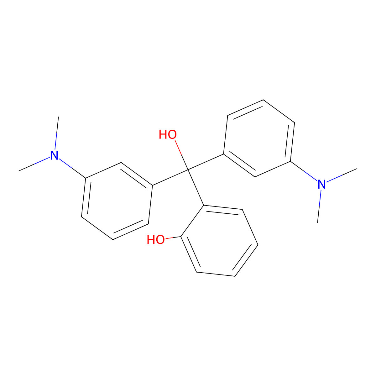 2-(Bis(3-(dimethylamino)phenyl)(hydroxy)methyl)phenol molecular structure, CAS 1275597-03-9
