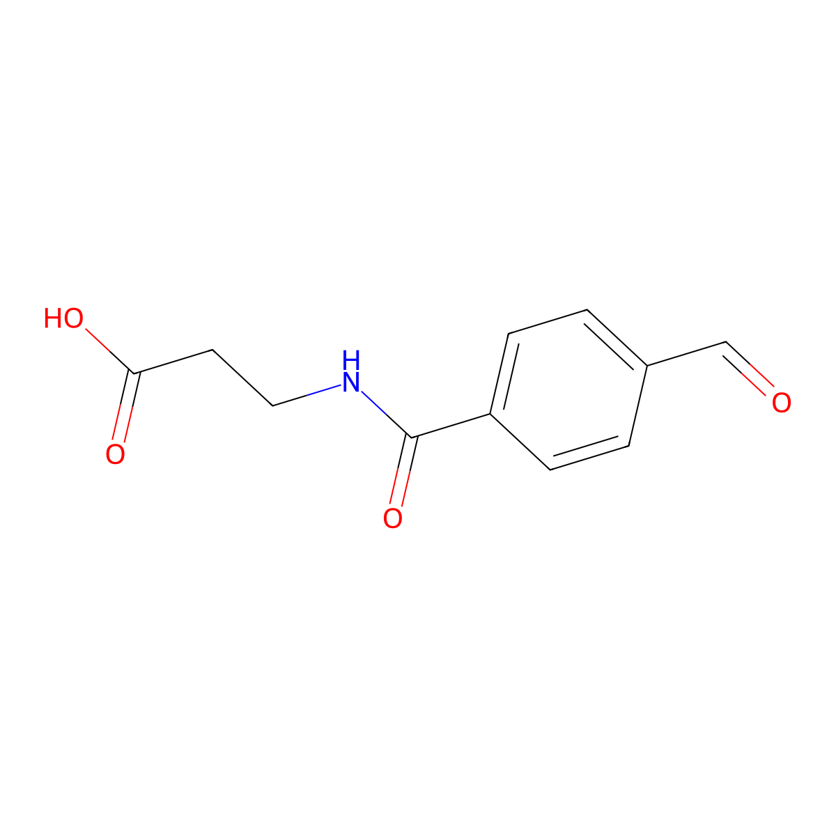 3-(4-Formylbenzamido)propanoic acid molecular structure, CAS 127560-07-0