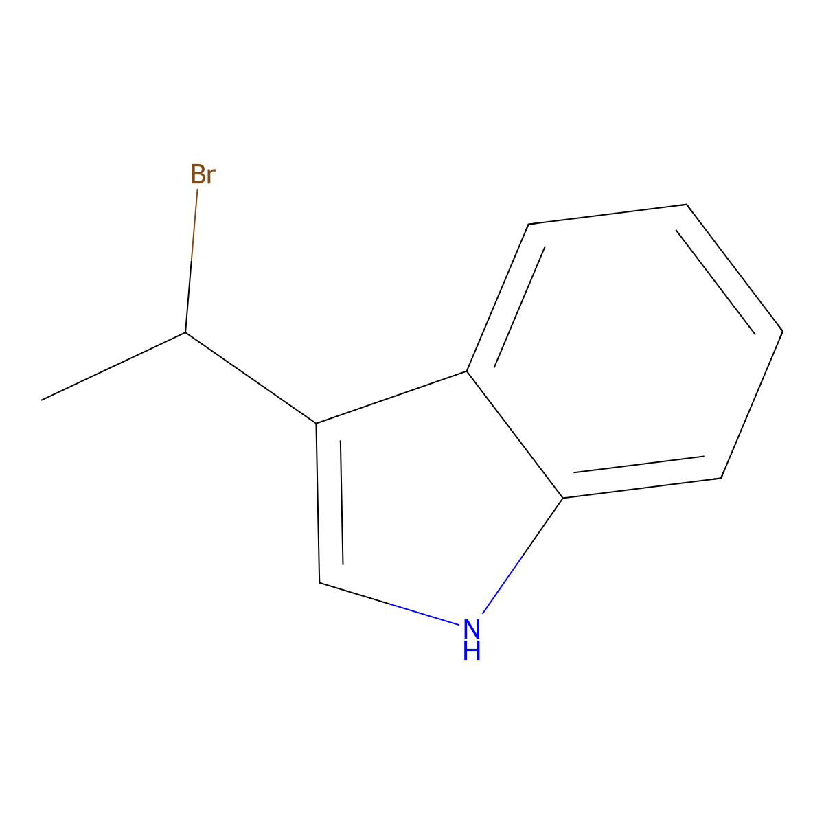 1H-Indole, 3-(1-bromoethyl)- molecular structure, CAS 127561-17-5