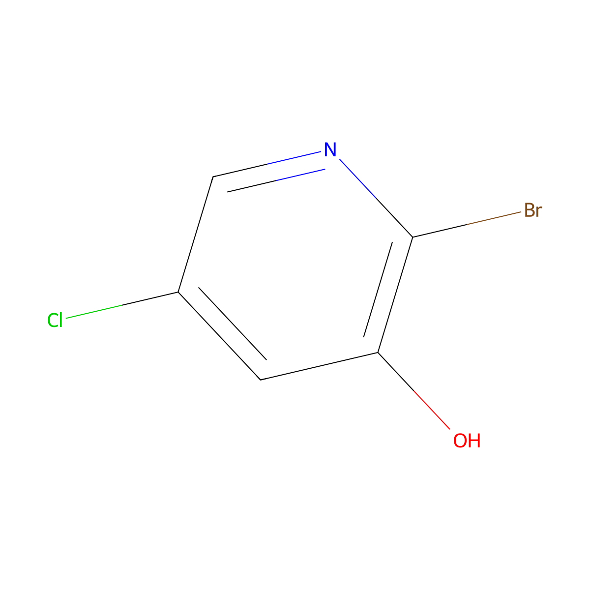 2-Bromo-5-chloropyridin-3-ol molecular structure, CAS 127561-70-0