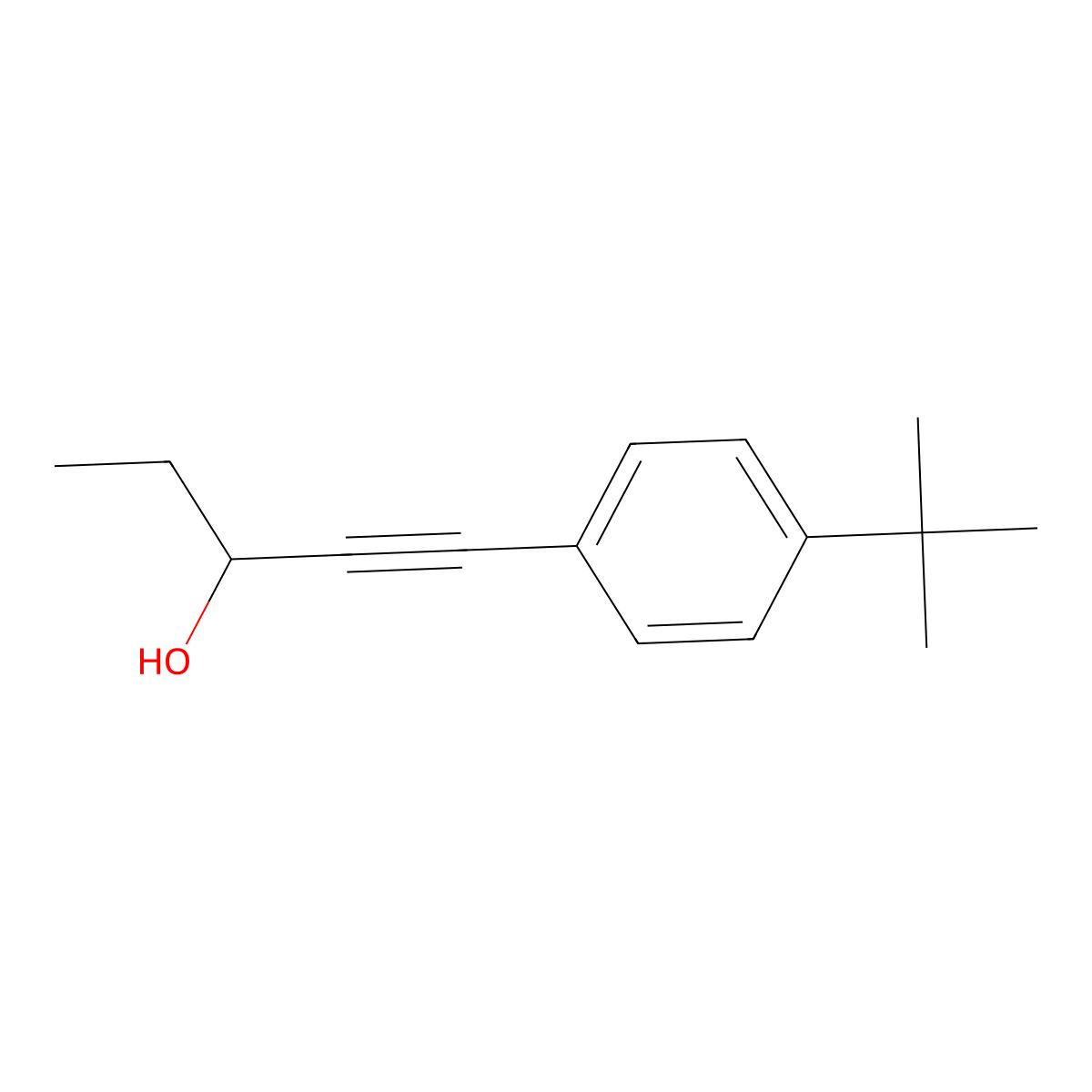 1-[4-(1,1-Dimethylethyl)phenyl]-1-pentyn-3-ol molecular structure, CAS 1275613-11-0