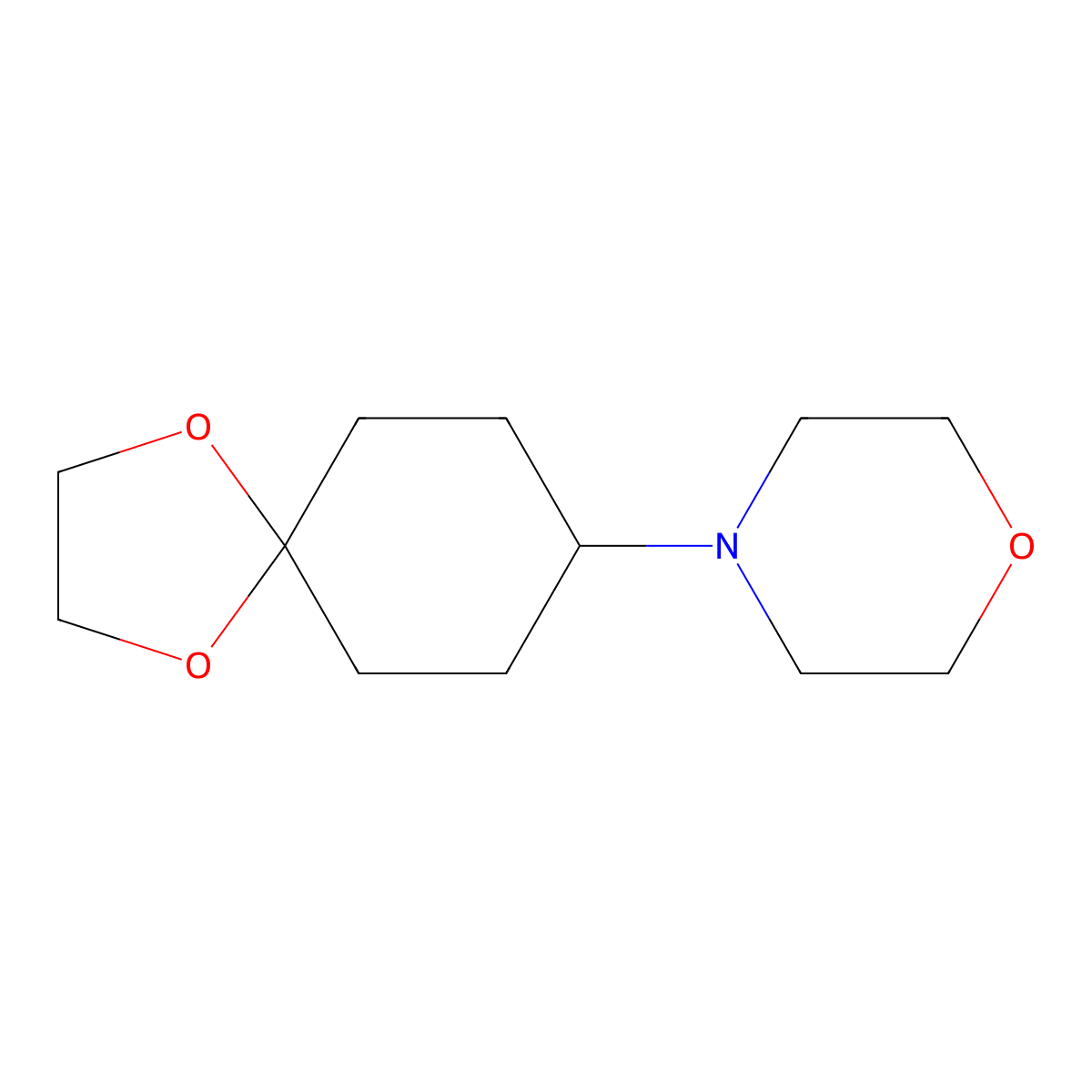 4-(1,4-Dioxaspiro[4.5]decan-8-yl)morpholine molecular structure, CAS 127562-53-2