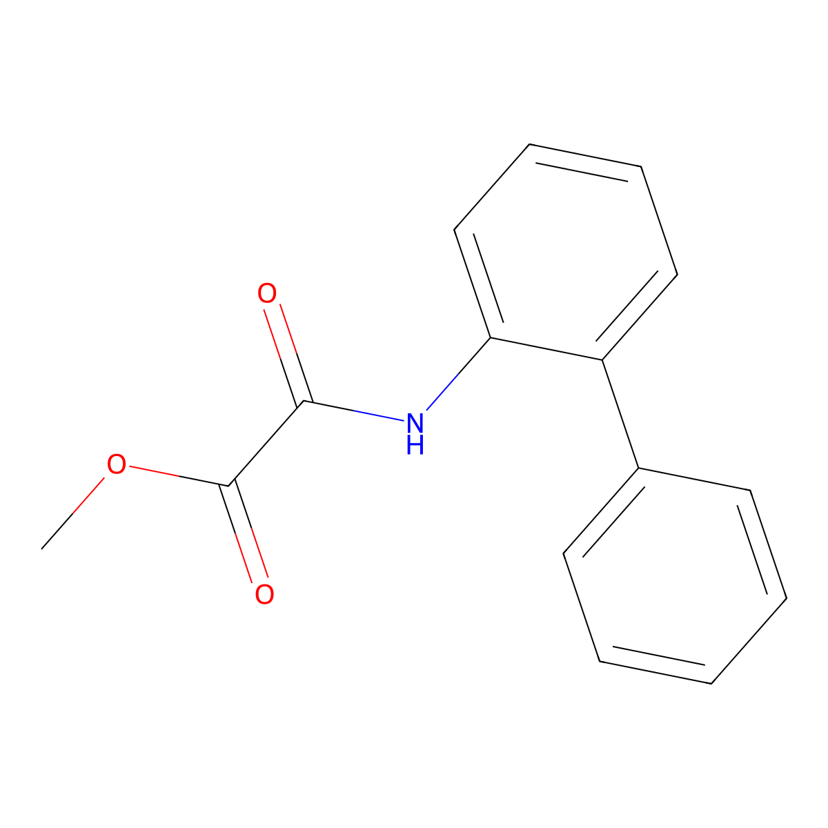 Methyl (((1,1'-biphenyl)-2-yl)carbamoyl)formate molecular structure, CAS 127563-31-9