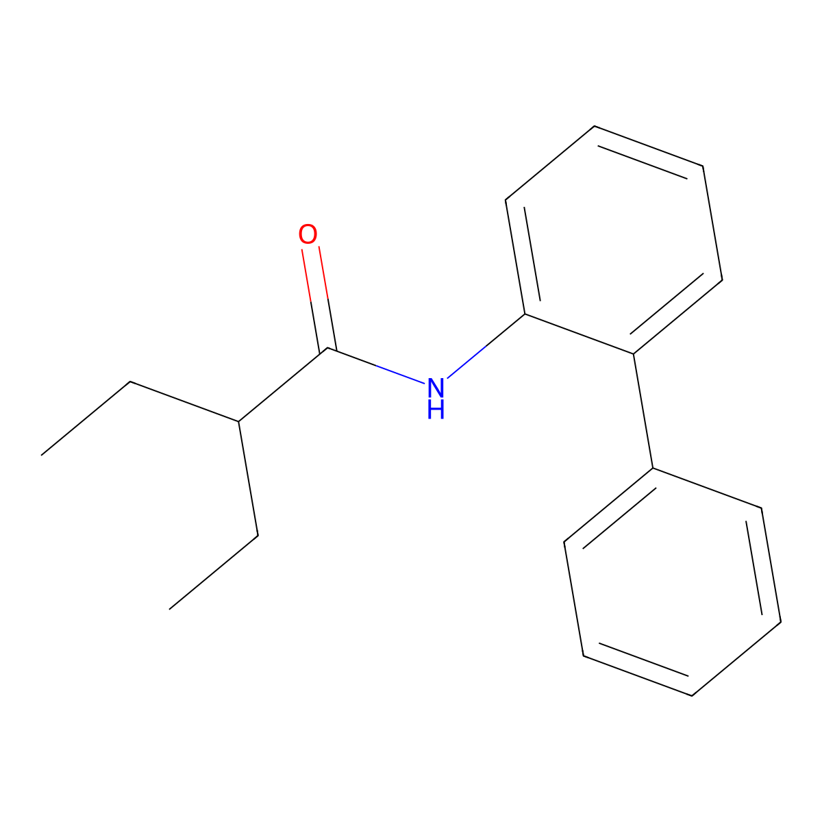 2-ethyl-N-(2-phenylphenyl)butanamide molecular structure, CAS 127563-51-3