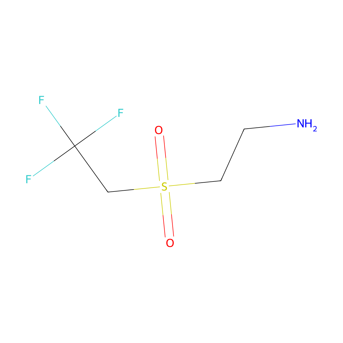 2-(2-Aminoethanesulfonyl)-1,1,1-trifluoroethane molecular structure, CAS 1275659-49-8