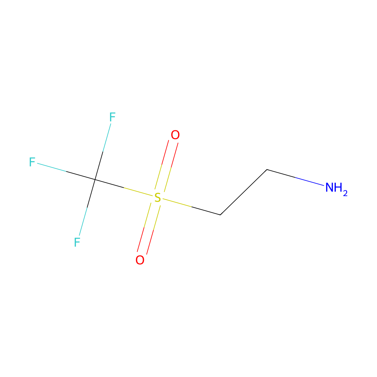 2-Trifluoromethanesulfonylethan-1-amine molecular structure, CAS 1275659-50-1