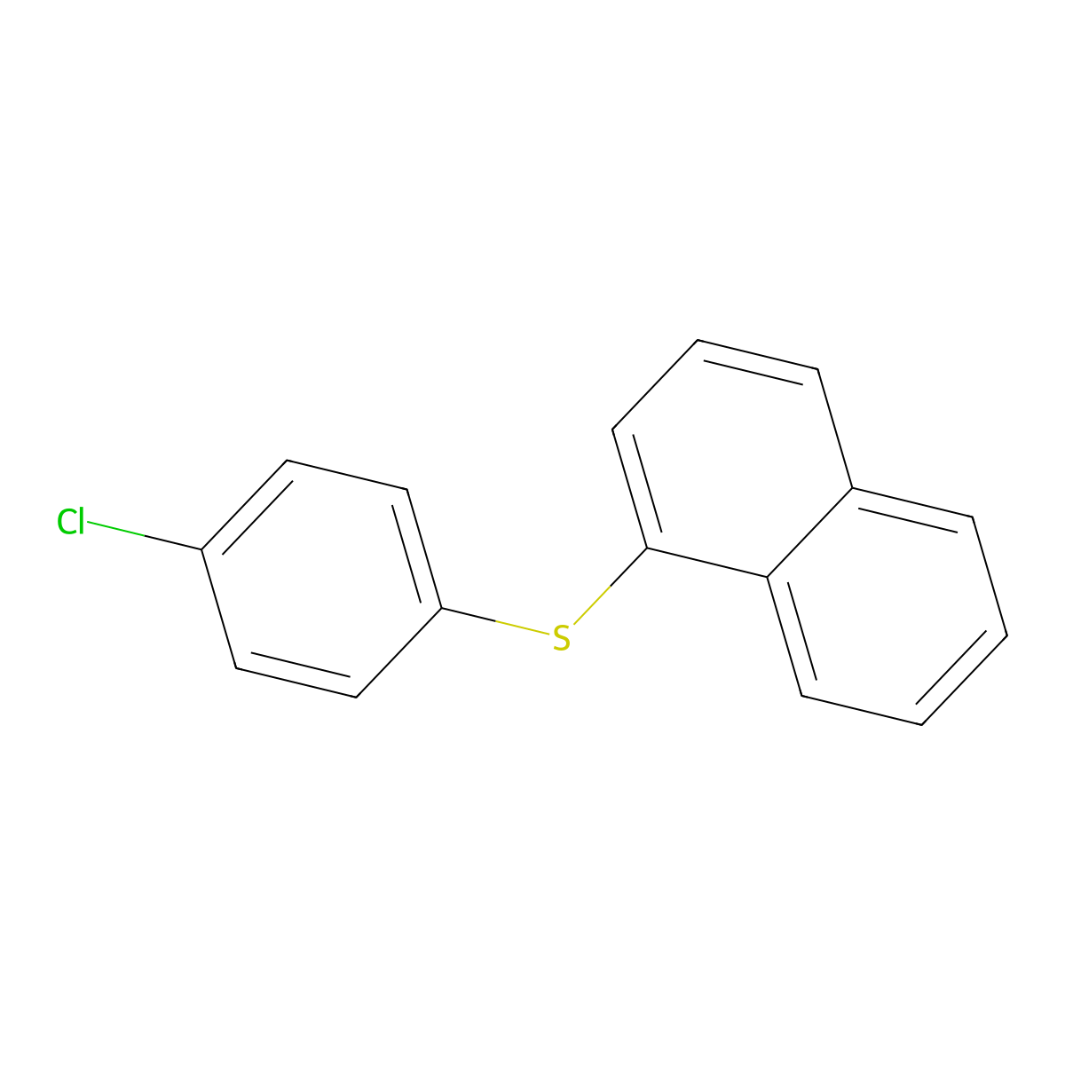 1-[(4-Chlorophenyl)sulfanyl]naphthalene molecular structure, CAS 127567-57-1