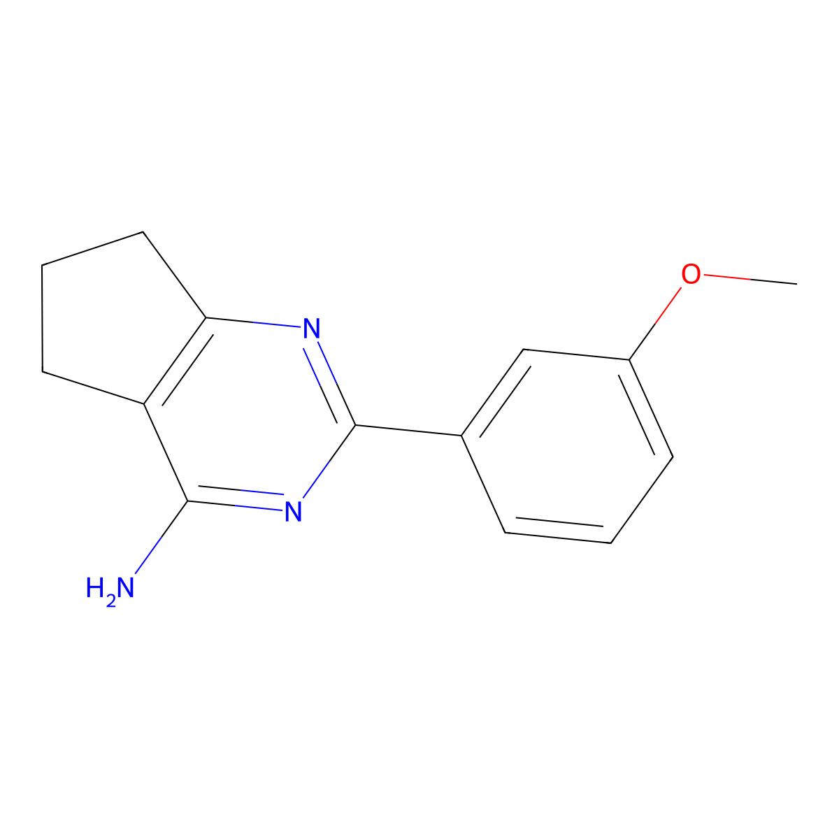 4-Amino-2-(3-methoxyphenyl)-6,7-dihydro-5H-cyclopenta[D]pyrimidine molecular structure, CAS 1275675-85-8