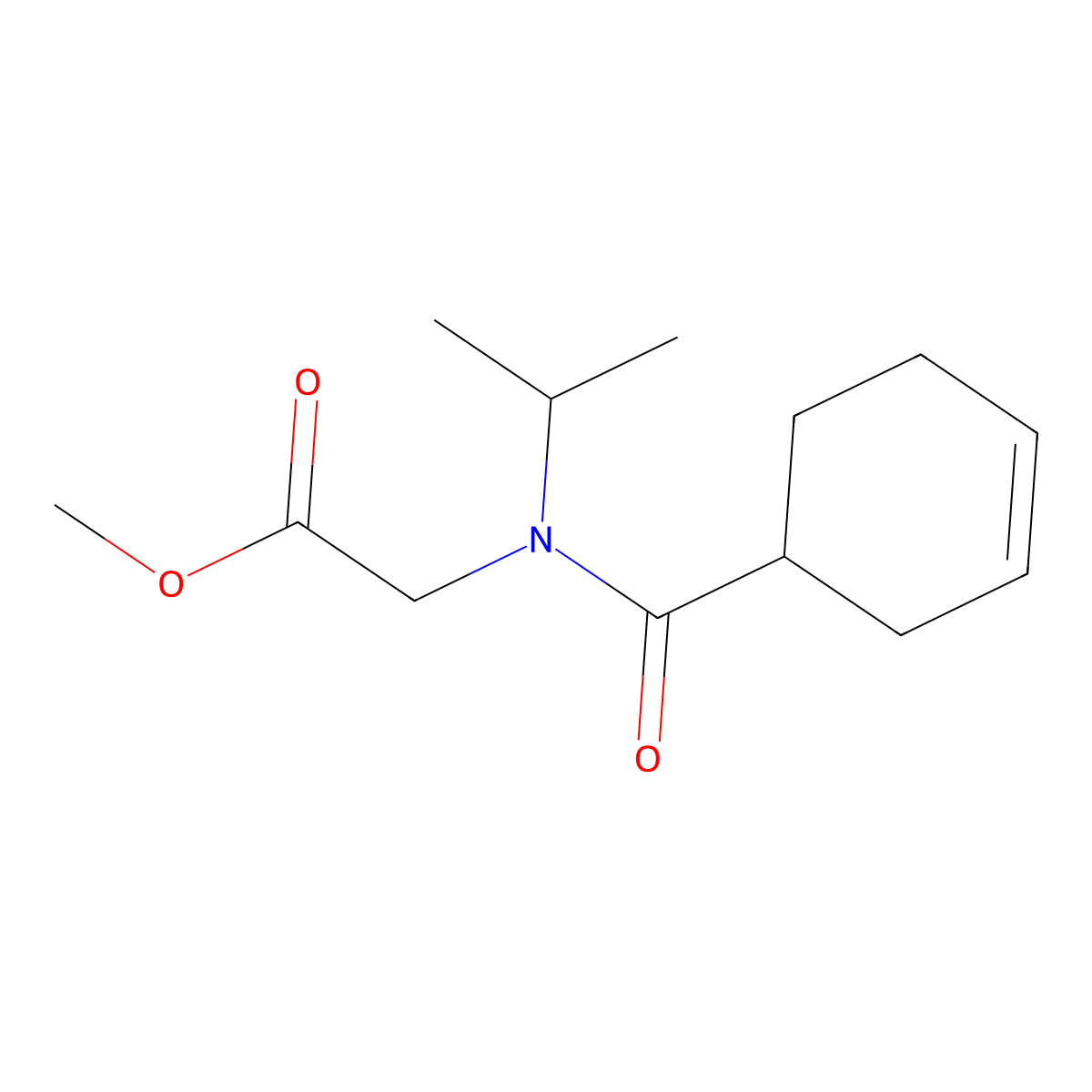 methyl 2-(1-(cyclohex-3-en-1-yl)-N-(propan-2-yl)formamido)acetate molecular structure, CAS 1275679-73-6